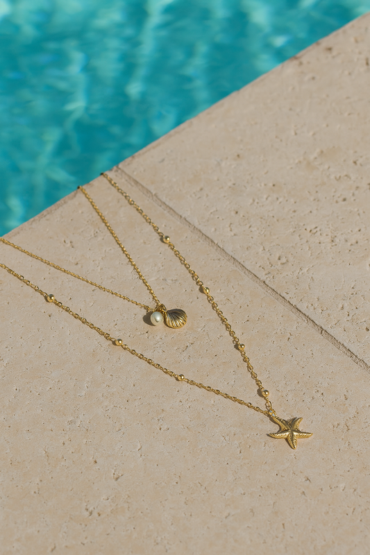 NECKLACE, 18K GOLD PLATED STEEL