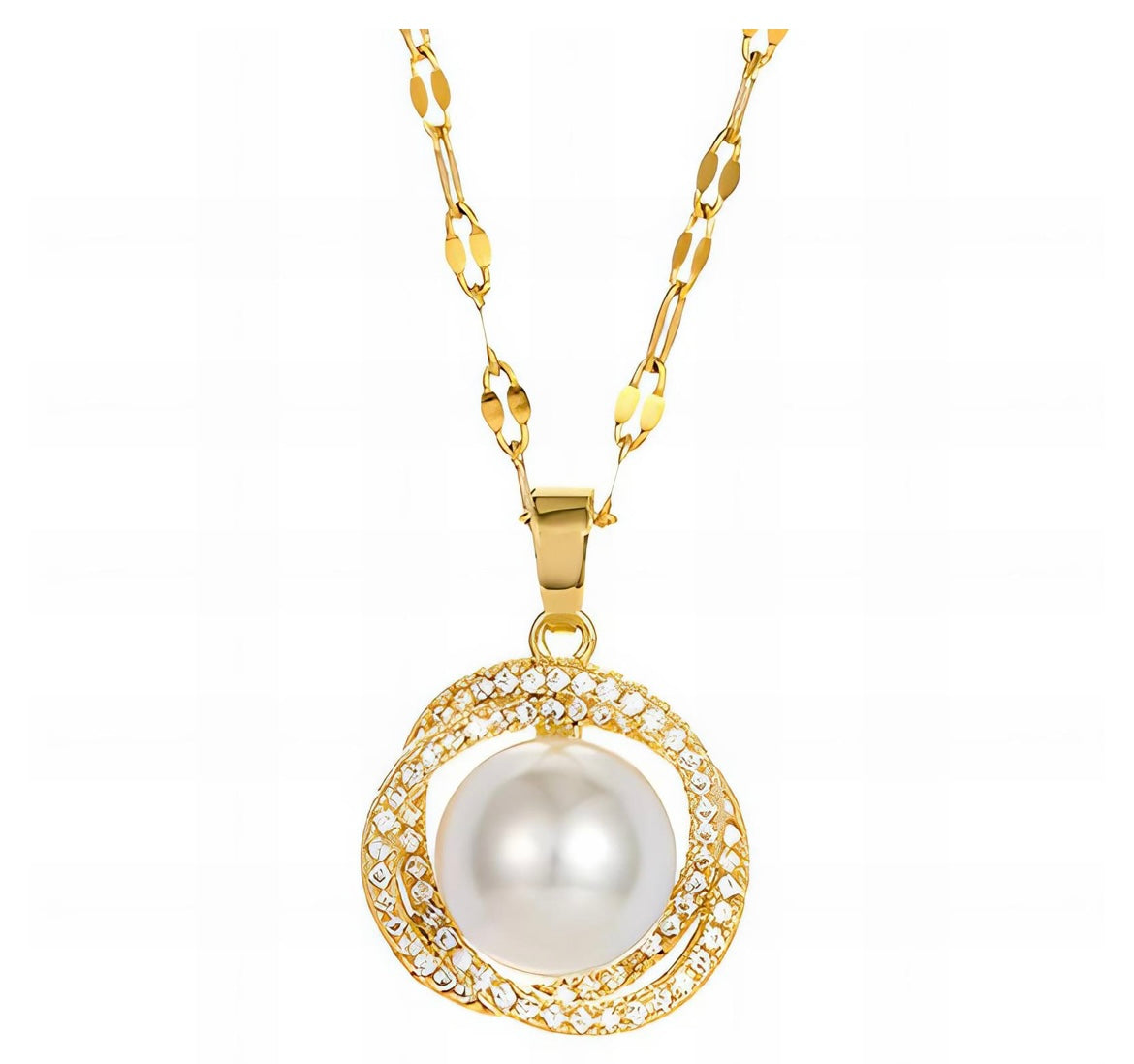 NECKLACE, 18K GOLD PLATED STEEL