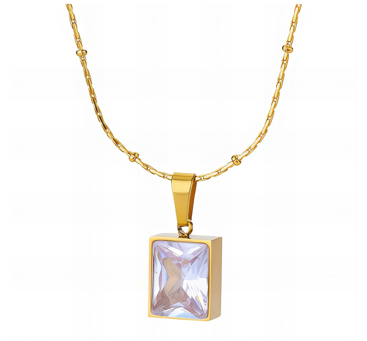 NECKLACE, 18K GOLD PLATED STEEL