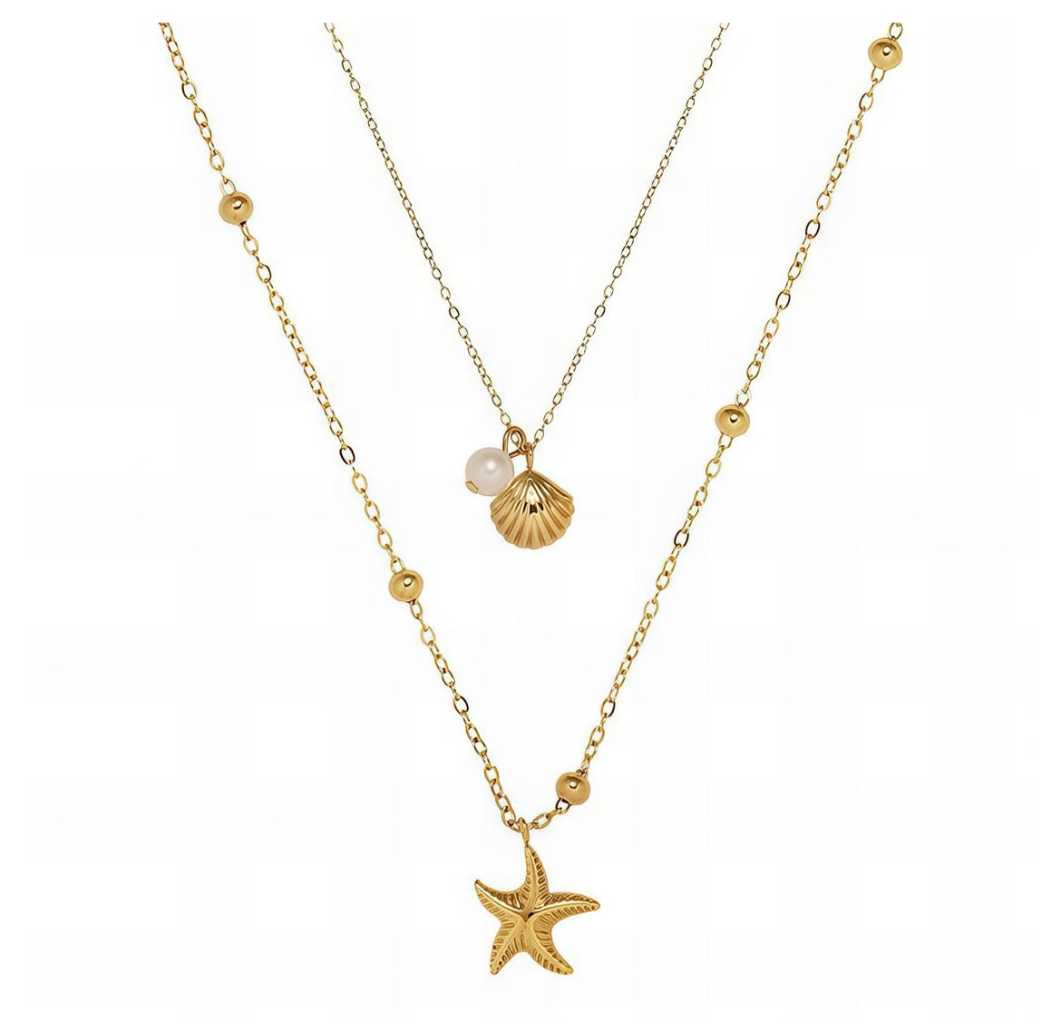 NECKLACE, 18K GOLD PLATED STEEL