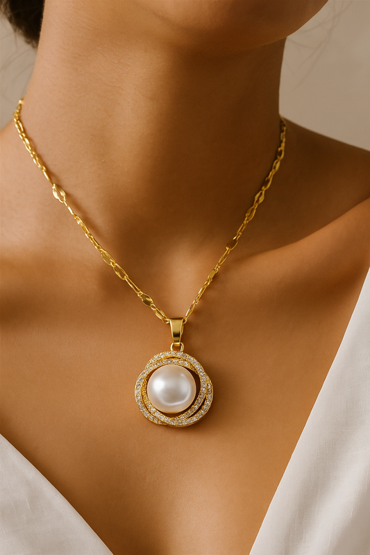 NECKLACE, 18K GOLD PLATED STEEL