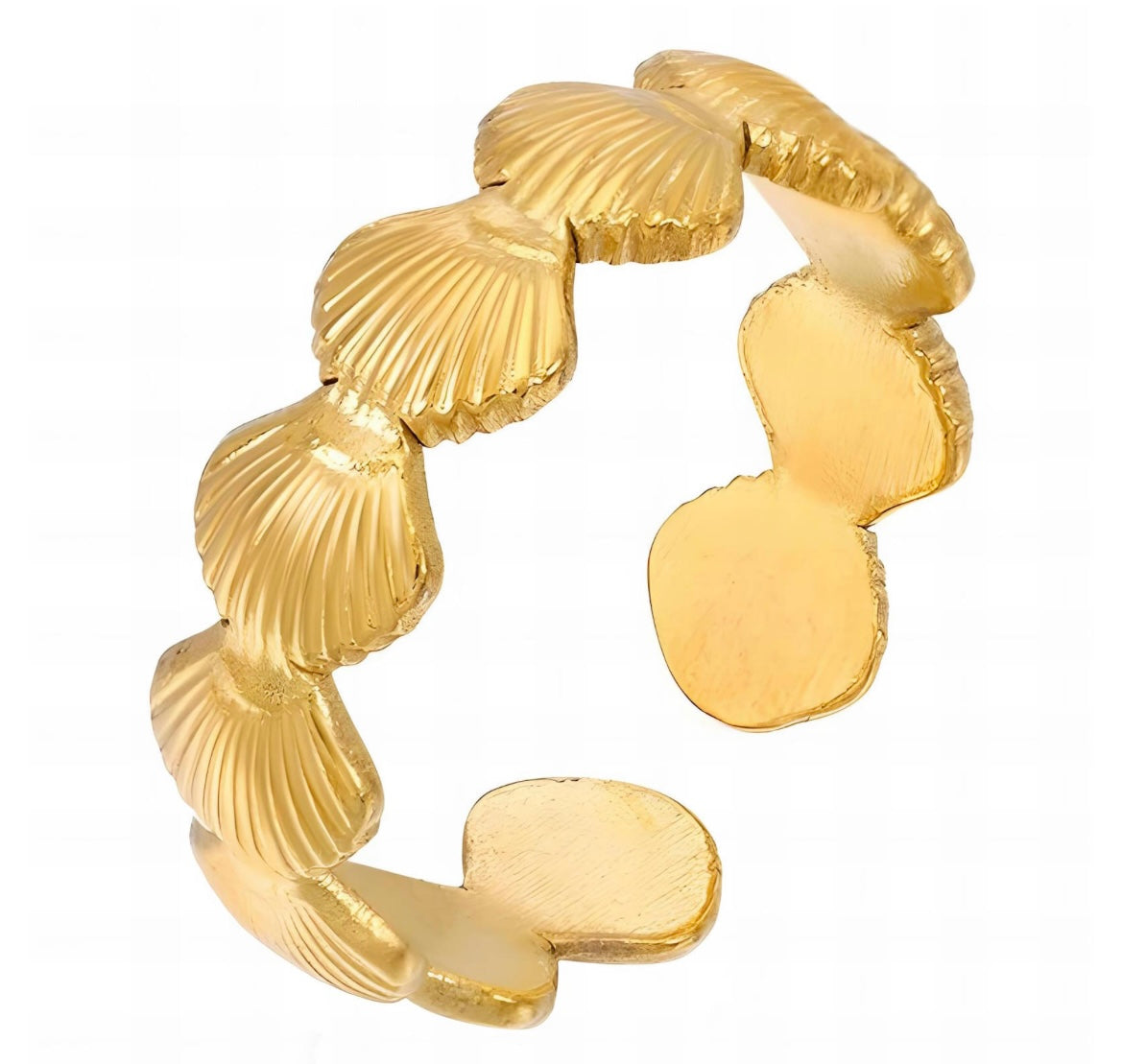 “SEASHELLS" RING, 18K GOLD PLATED STEEL