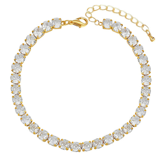 "TENNIS" BRACELET, 18K GOLD PLATED STEEL