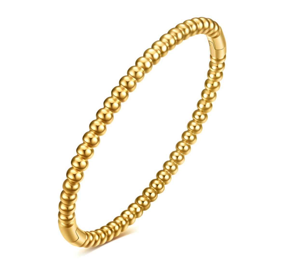 BRACELET, 18K GOLD PLATED STEEL