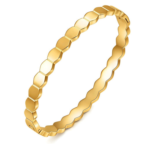 BRACELET, 18K GOLD PLATED STEEL