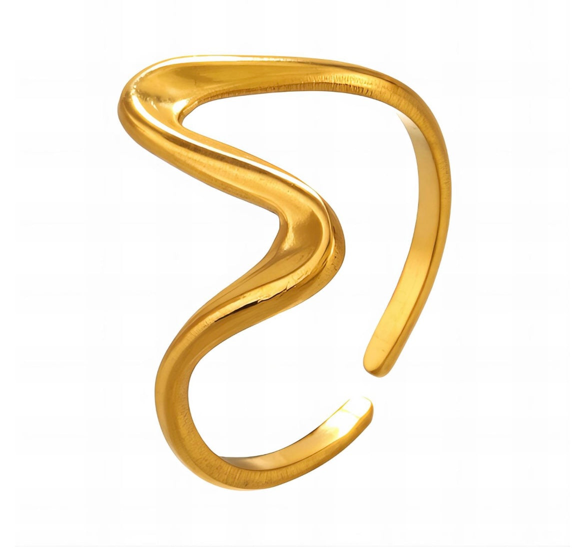 RING, 18K GOLD PLATED STEEL